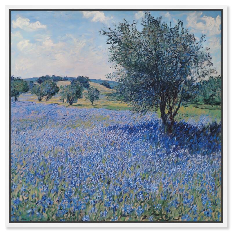 Bluebonnet Meadow II Canvas by Art Remedy - White - 24" x 24"