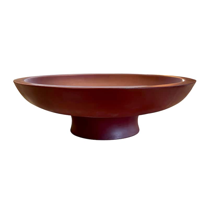 Charlotte Lightweight Concrete Decorative Bowl, Red