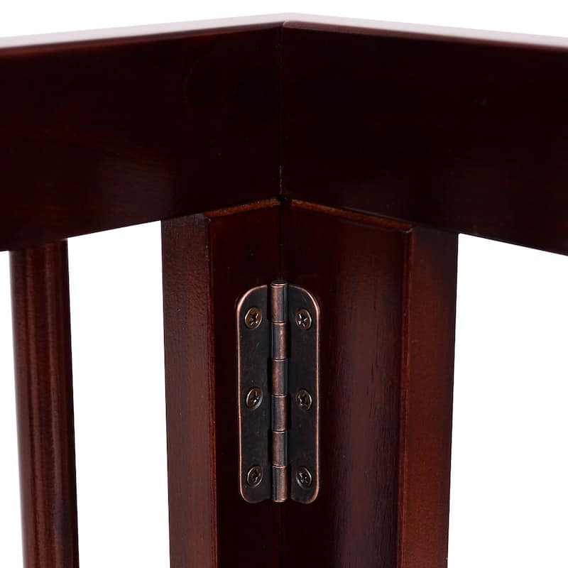 Folding Adjustable Free Standing 3 Panel Wood Fence - 80" x 22" x 0.8"