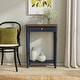 preview thumbnail 1 of 20, Marnie Two-tone 1-drawer Solid Wood Console Accent Table with Shelf by East at Main Navy-Blue