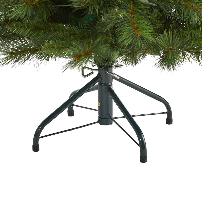 4ft. Mountain Pine Artificial Christmas Tree with 100 Clear Lights and 322 Bendable Branches - Petite X-Mas Tree for Tabletops