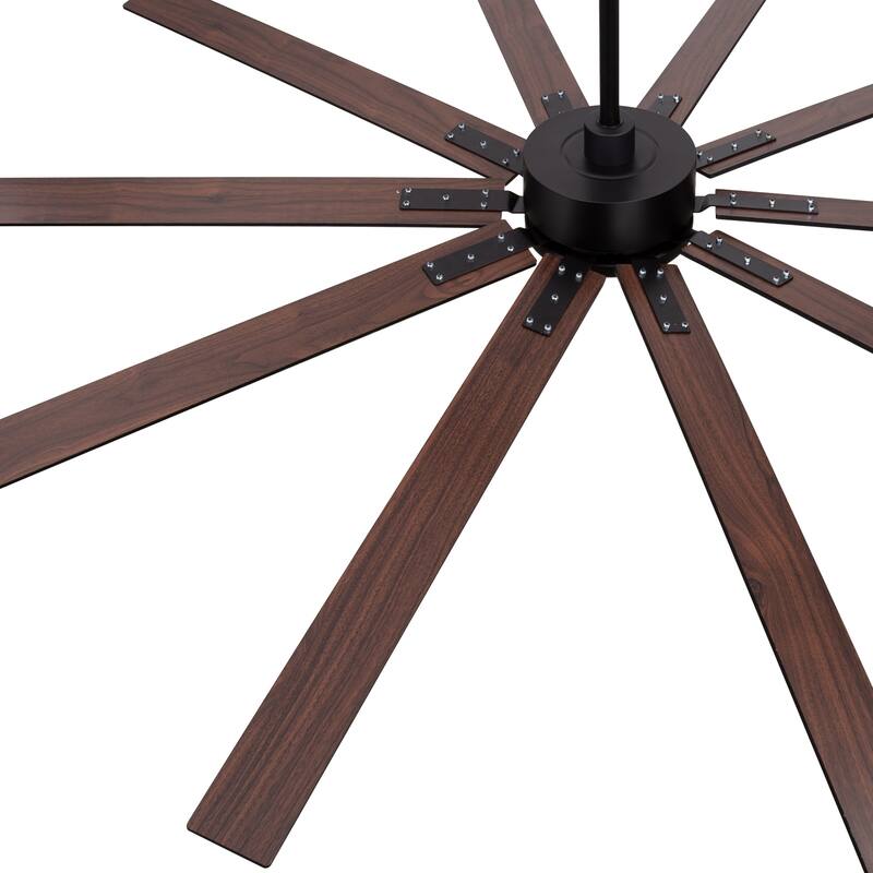 84-Inch Reversible 10-Blade Ceiling Fan with Light Kit and Remote