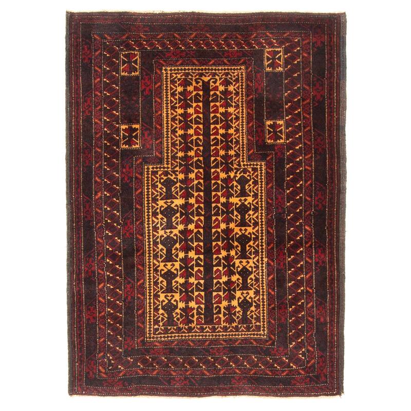 ECARPETGALLERY Hand-knotted Teimani Light Brown Wool Rug - 3'0 x 4'2