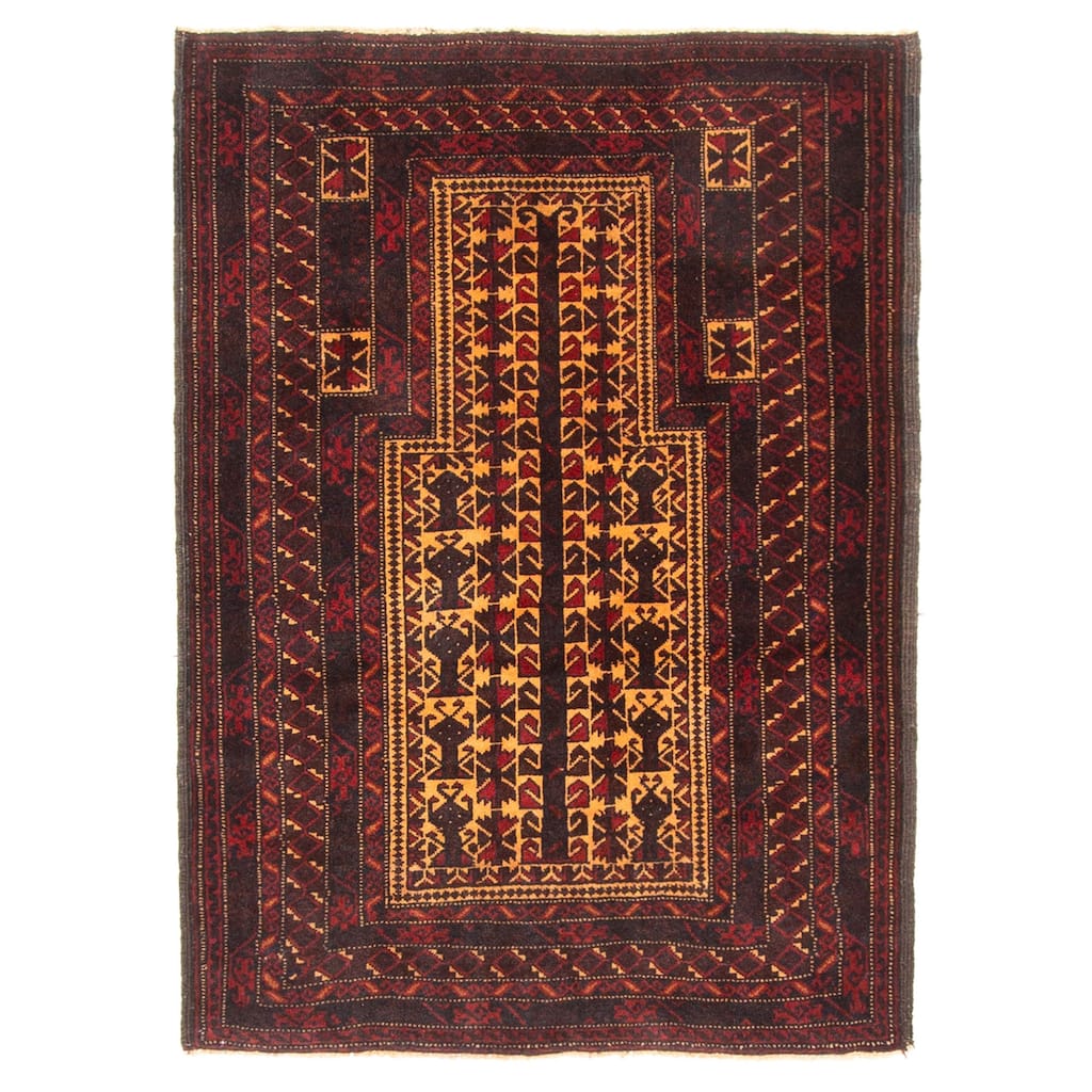 ECARPETGALLERY Hand-knotted Teimani Light Brown Wool Rug - 3'0 x 4'2