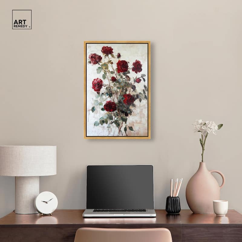Velvet Vermilion I Canvas by Art Remedy
