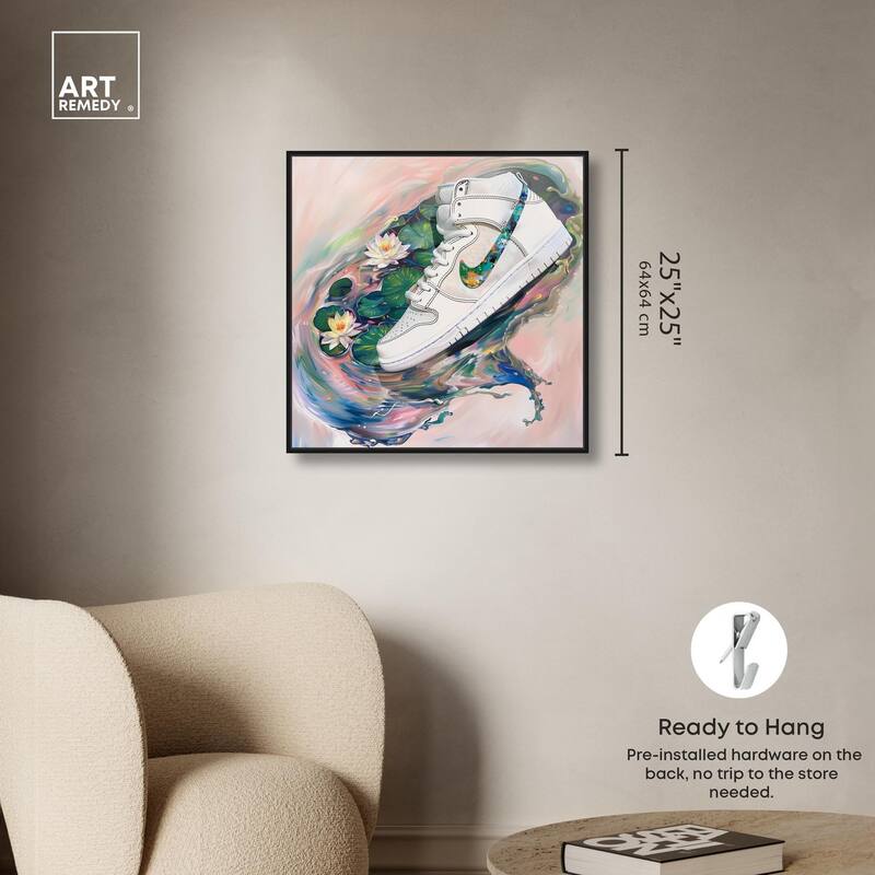 Lilypads Sneaker Splash Canvas by Art Remedy
