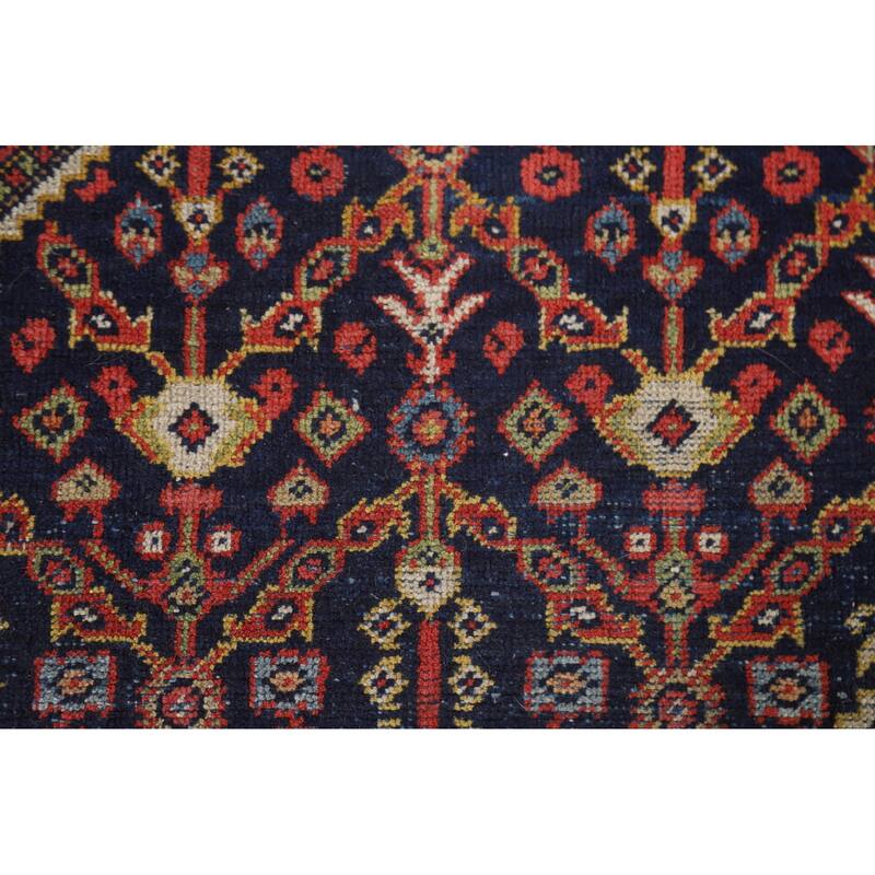 Vegetable Dye Mahal Persian Antique Area Rug Hand-Knotted Wool Carpet - 4'1"x 6'6"