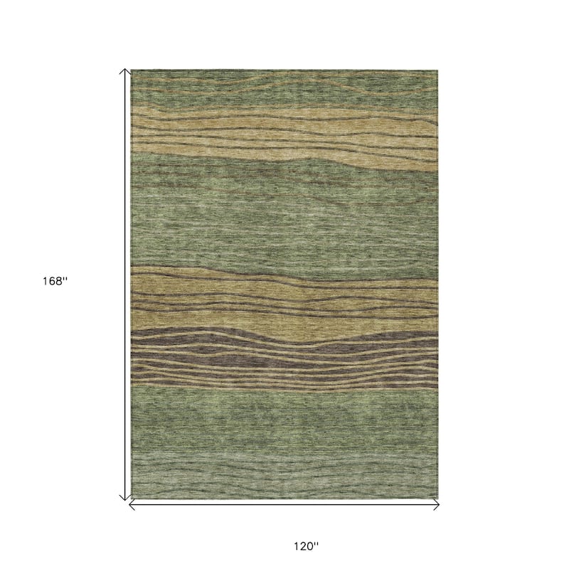 HomeRoots Striped Transitional Rectangle Outdoor Rug