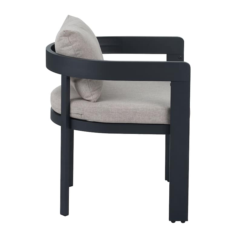 GDFStudio - Elko Aluminum Dining Chair with Cushion Set of 2