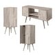 preview thumbnail 25 of 45, Carson Carrington Shorewood 3-Piece Mid Century Modern Vertical Chests and Entertainment Cabinet White Wash
