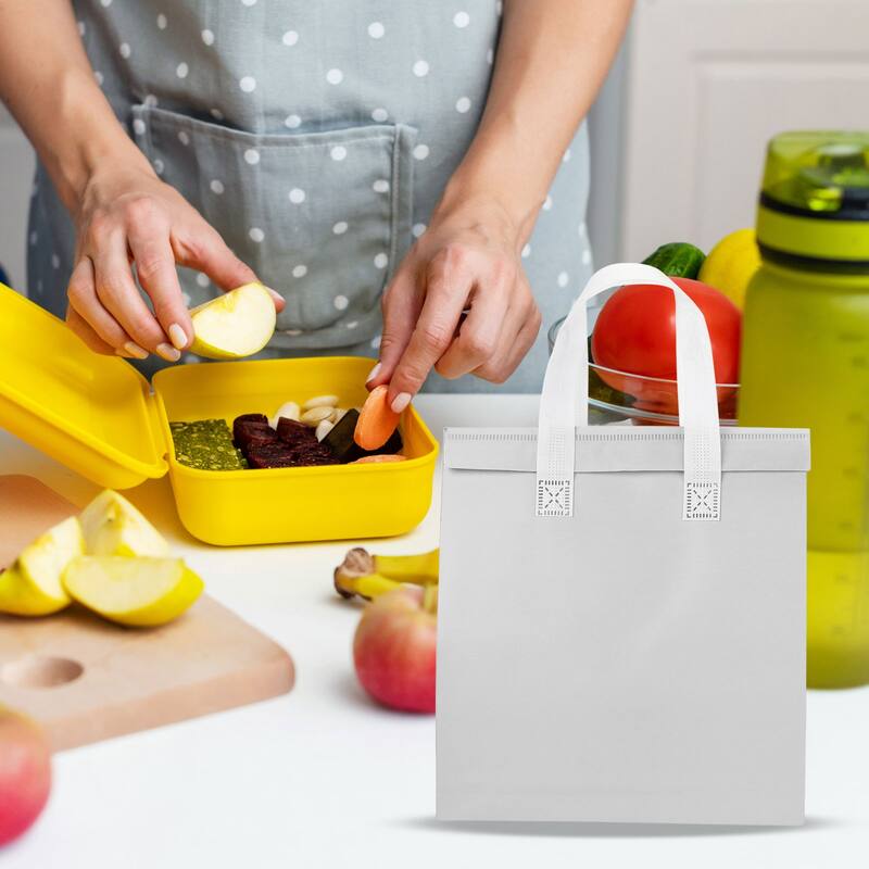 Insulated Take Away Bags, 25 Pcs Thermal Bags 11.8 x 7.9 x 12.6 Inch