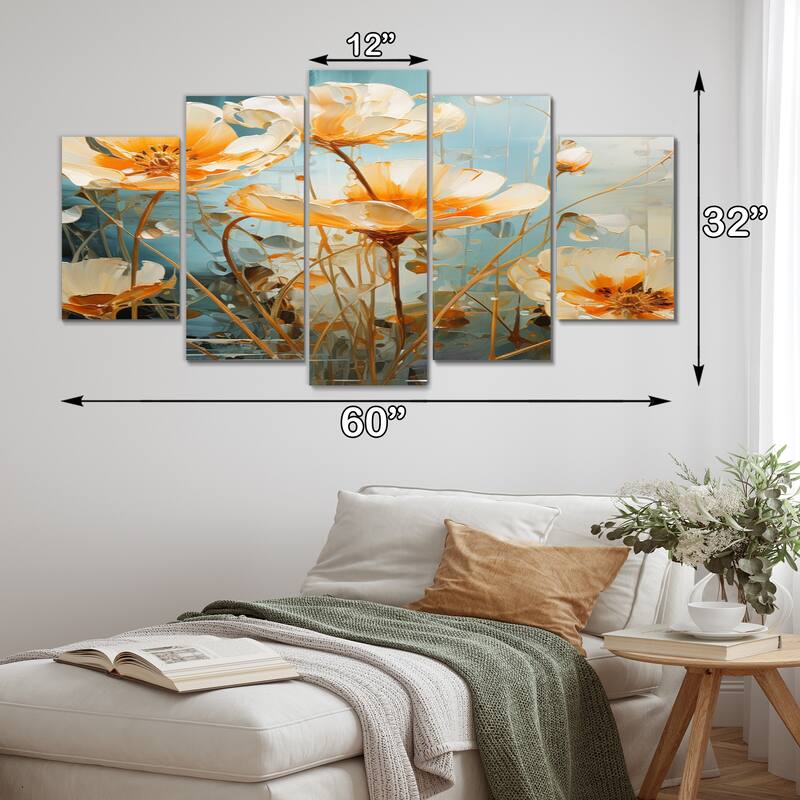 Designart "Leopard Grace I" Animals Multipanel Canvas Print set