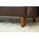 preview thumbnail 32 of 33, Abbyson Holloway Mid-century Top-grain Leather Sofa