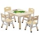 preview thumbnail 1 of 8, Kids Table and 4 Chair Set for Ages 2-10 Beige