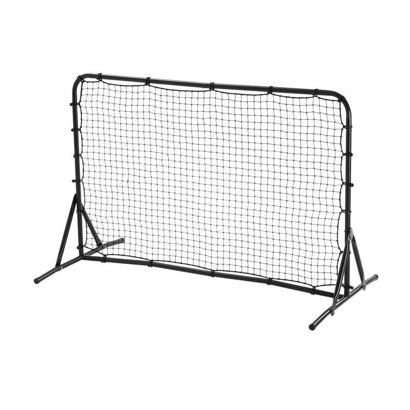 Black Iron Soccer Rebounder Net with PE Mesh and Portable Design