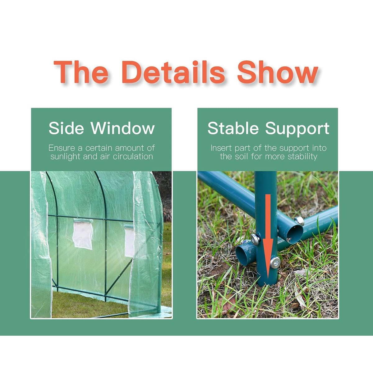 Walkin GreenHouse L10'xW7'xH7'Plastic Mini Greenhouse Kit Indoor