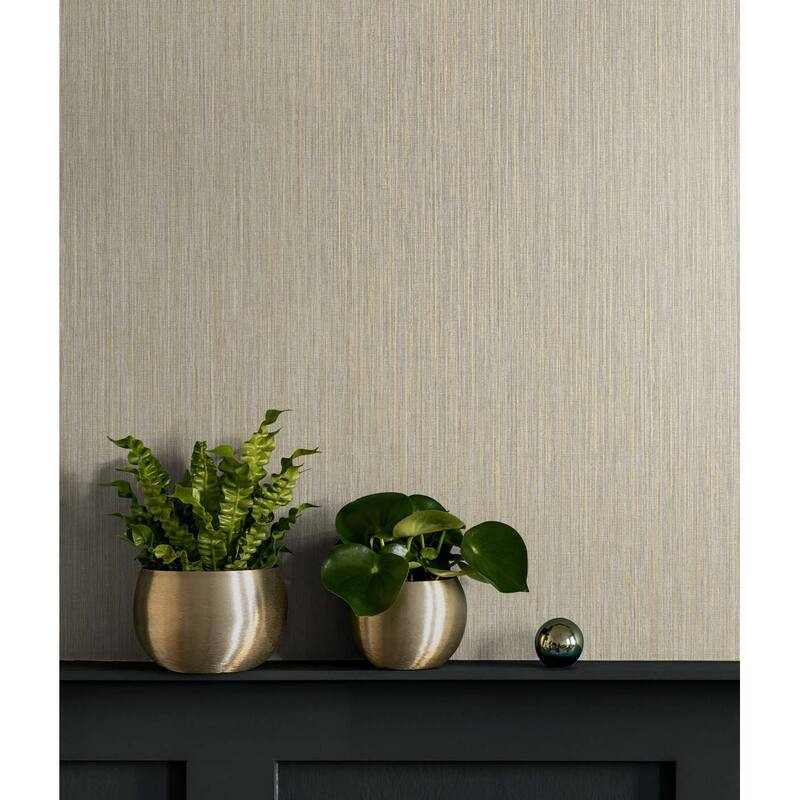 Seabrook Designs Vertical Stria Embossed Vinyl Unpasted Wallpaper