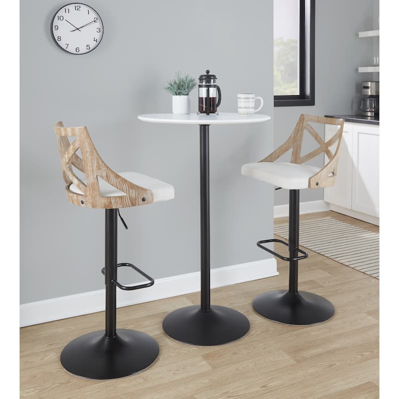 Silver Orchid Stone Adjustable 2 & 3-Height Table (Dining, Counter, or Bar Height)
