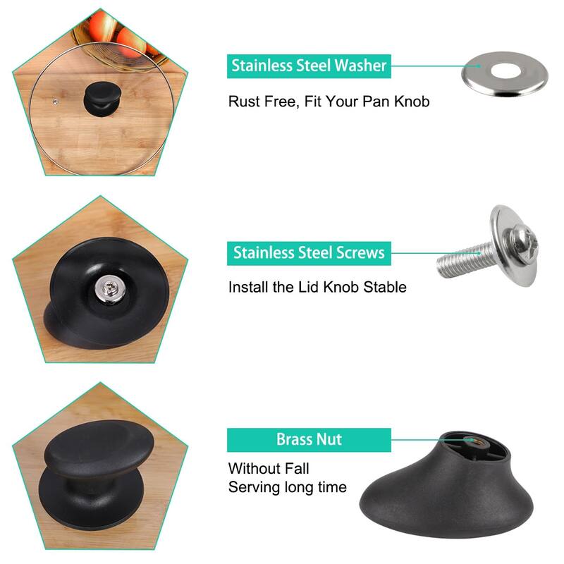 Plastic Pan Lid Knob Universal Kitchenware Cover Handle Replacement