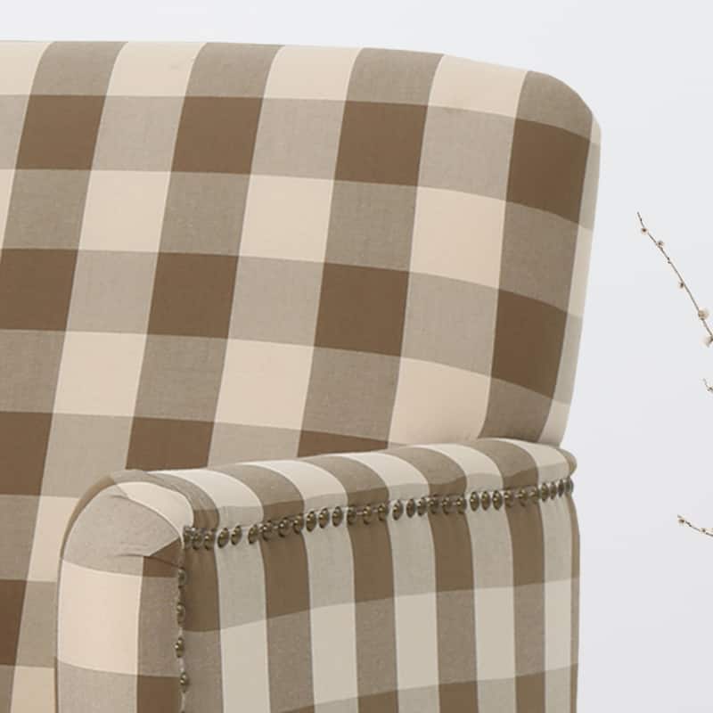 Harrison Tufted Fabric Club Chair by Christopher Knight Home
