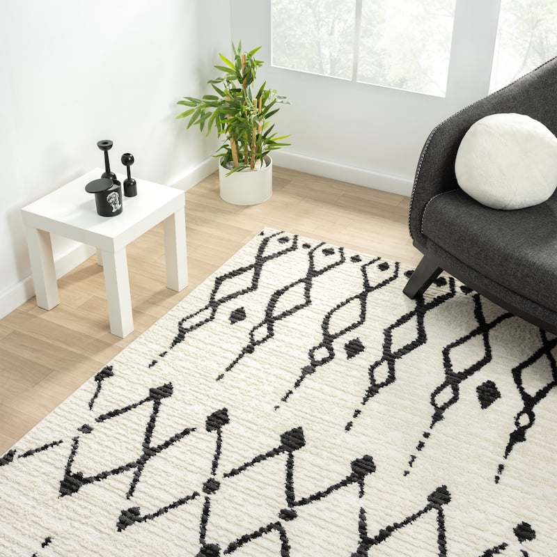 Abani Viva VIV160 Moroccan Geometric Tribal Area Rug
