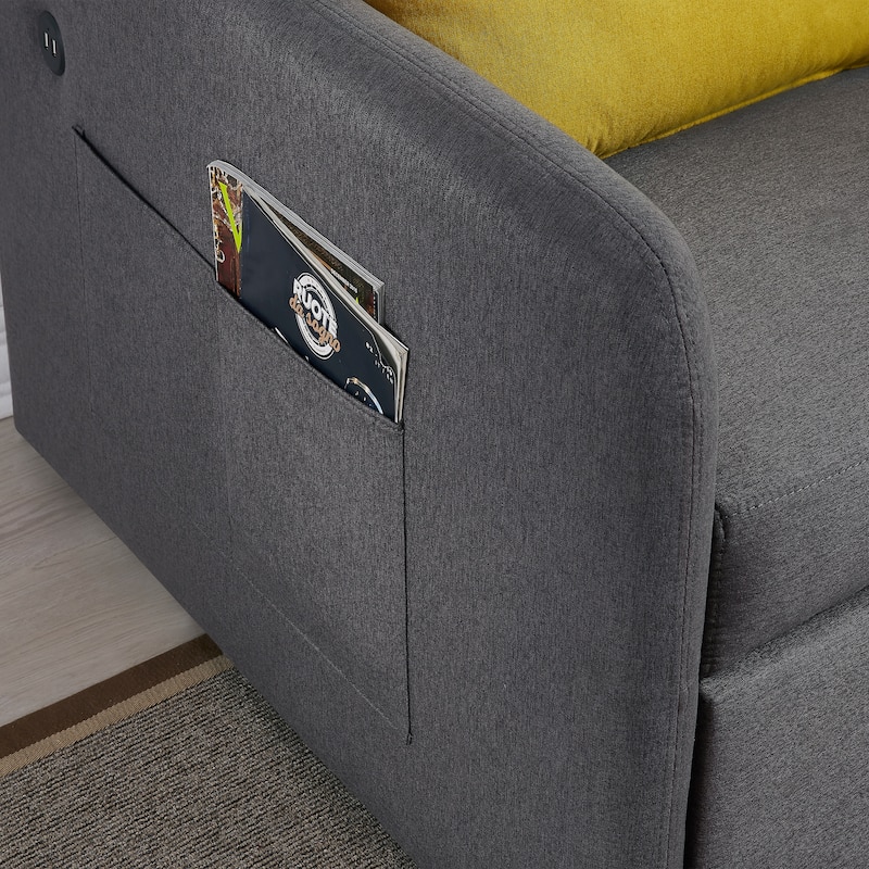 Twins Fabric Sofa Bed