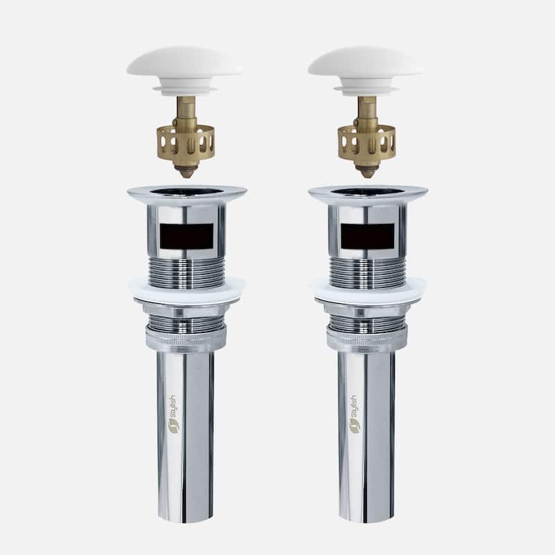 STYLISH Pop-Up Bathroom Sink Drain with Overflow D-701