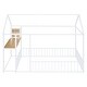preview thumbnail 9 of 36, Full Size Metal Bed with Desk, House Bed Frame with Shelves and USB Ports
