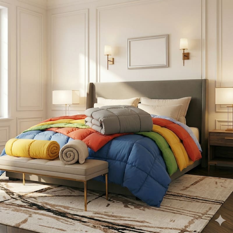 Colored Down Comforters