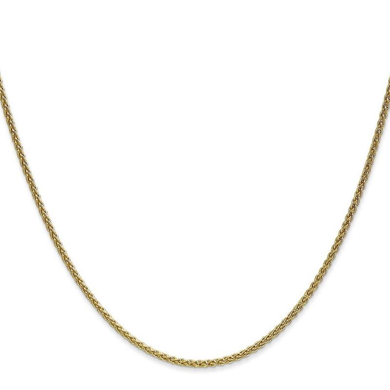 Curata 14k Yellow Gold 1.65mm Spiga Chain Necklace (Lobster) Options: 16 18 20