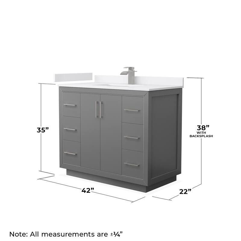 Wyndham Collection WCF1111-42S-VCA-MXX Icon 42" Free Standing Single