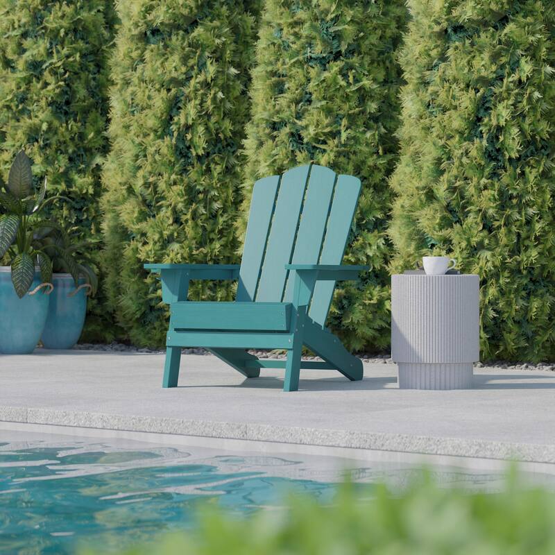 Flash Furniture FFOF79985 Jean 29" Wide Polyethylene Adirondack Chair