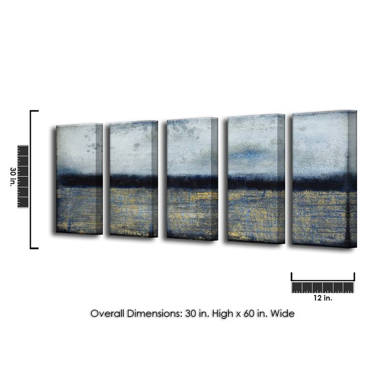 'Somber Haze' 5 Piece Wrapped Canvas Wall Art Set by Norman Wyatt Jr.