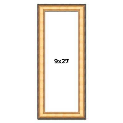 9x27 Frame Gold Plein Aire Solid Wood Picture Frame Width 2 Inches |