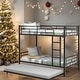 preview thumbnail 2 of 10, Multifunctional Design Twin-Over-Twin Metal Bunk Bed With Trundle