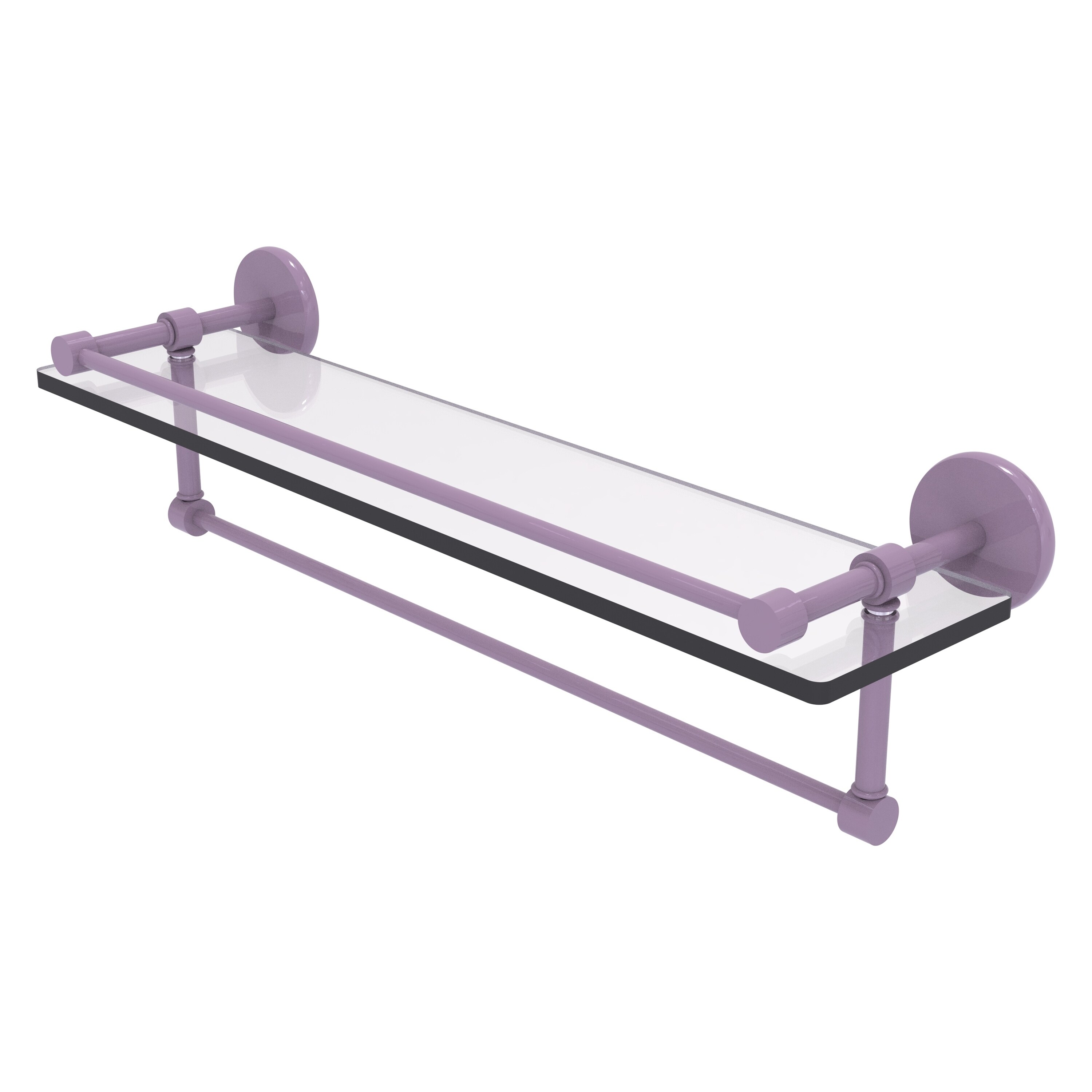 Allied Brass 16 Inch Gallery Glass Shelf with Towel Bar