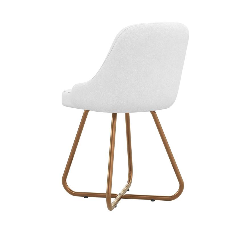 VECELO Accent Chair Velvet Comfy Lounge Chairs for Bedroom, Upholstered Barrel Vanity Chair with Back, Mid Century Makeup Chair