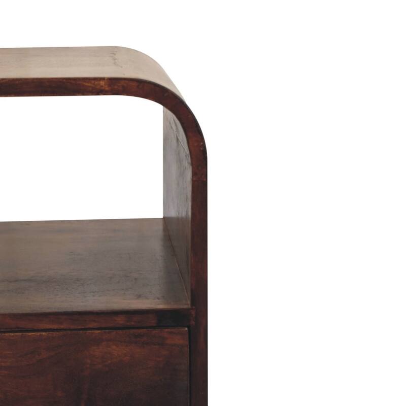 HomeRoots 22" Chestnut Solid Wood One Drawer Nightstand