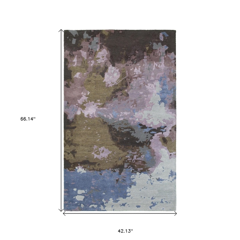 HomeRootsAbstract Industrial Rectangle Area Rug