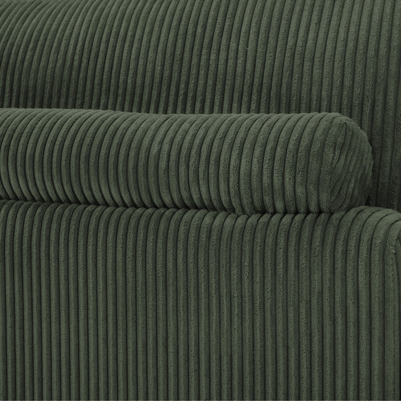 Corduroy Upholstered Modular Sectional Sofa for Living Room