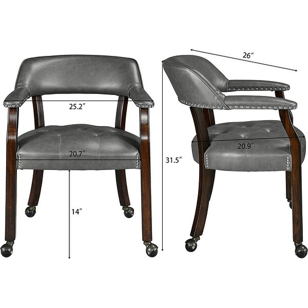 Dining Chair with Casters Leather Chair with Caster Nailhead Dining Chairs with Rollers On Sale Bed Bath Beyond 37190678