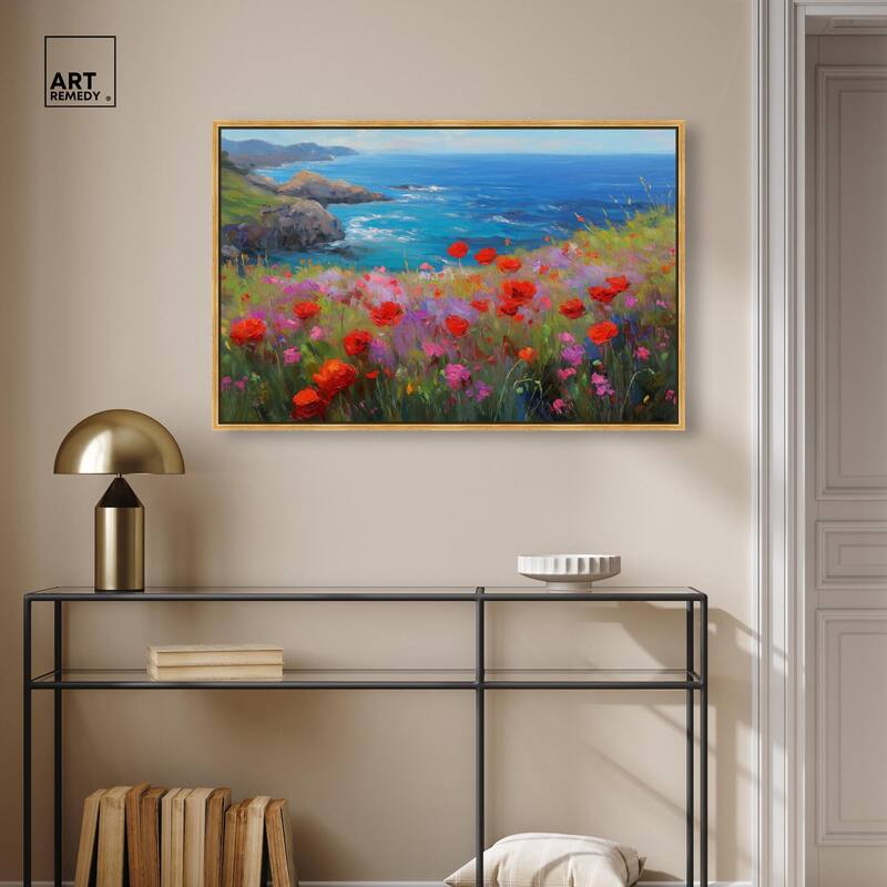 Ocean View Bloom II Canvas by Art Remedy