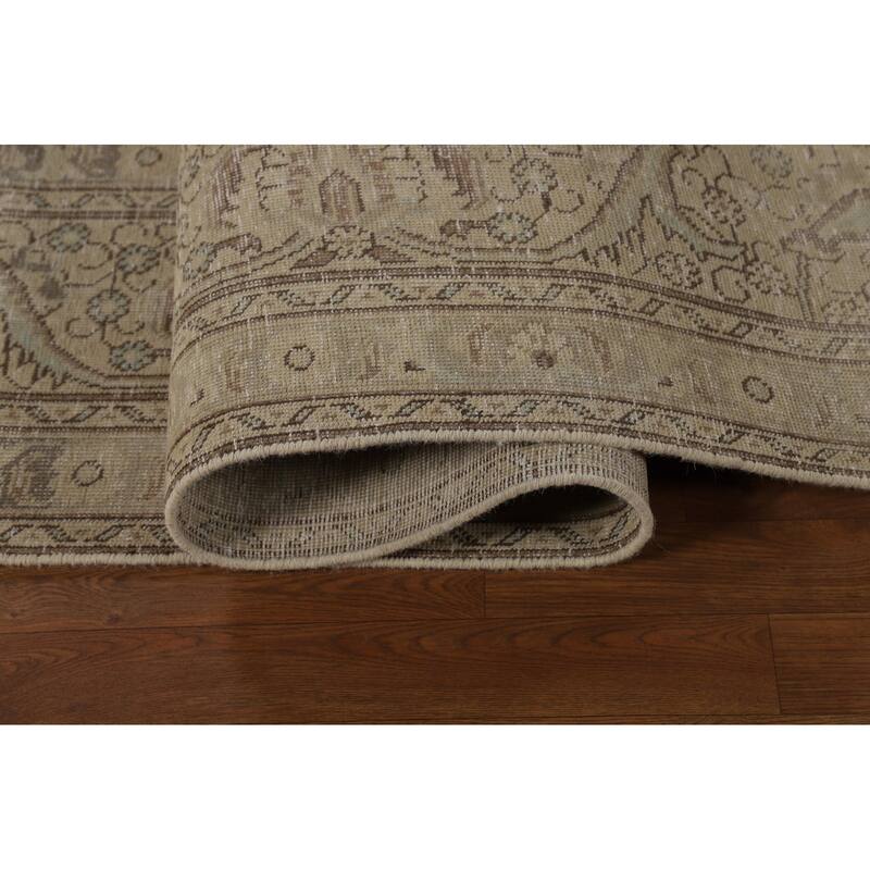 Tabriz Persian Vintage Area Rug Handmade Oriental Wool Carpet - 9'8" x 12'8"