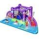 preview thumbnail 1 of 8, Gymax Inflatable Water Slide Castle Kids Bounce House w/ Octopus Style - See Details Purple, Blue, Green, Red - See Details - 5-7 Years