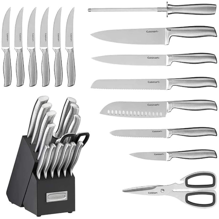 Cuisinart Classic 15pc Stainless Steel Knife Block Set - C77ss