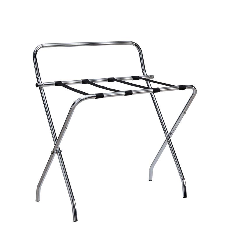 Foldable Luggage Rack Suitcase Stand With Back