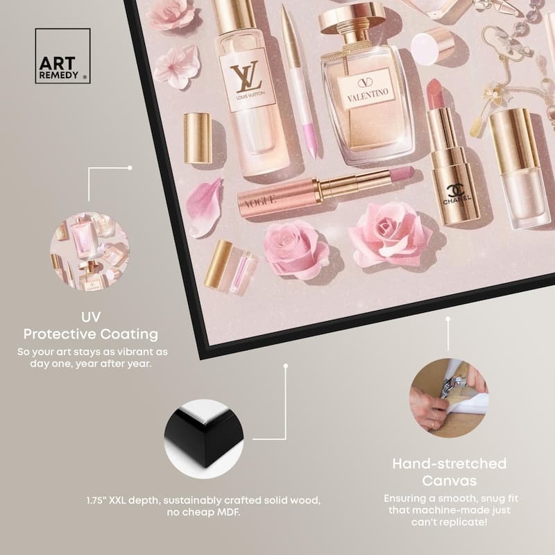 Light Make Up Accessories Canvas by Art Remedy