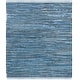 preview thumbnail 69 of 82, SAFAVIEH Handmade Rag Rug Bookem Casual Stripe Cotton Rug with Fringe 4' Square - Blue/Multi - Square