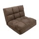 preview thumbnail 39 of 58, Loungie Microsuede 5-position Convertible Flip Chair/ Sleeper Brown