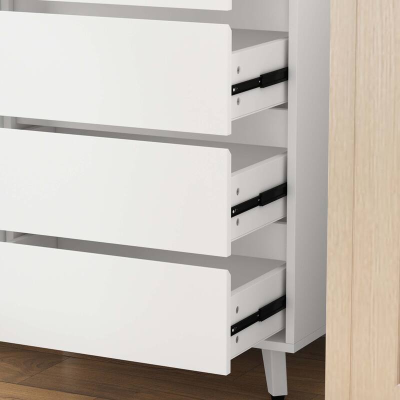 63" Large Kitchen Pantry Storage Cabinet Drawers Shelves Glass Doors